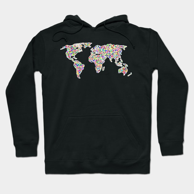 World Map Colorful Countries Hoodie by GBDesigner